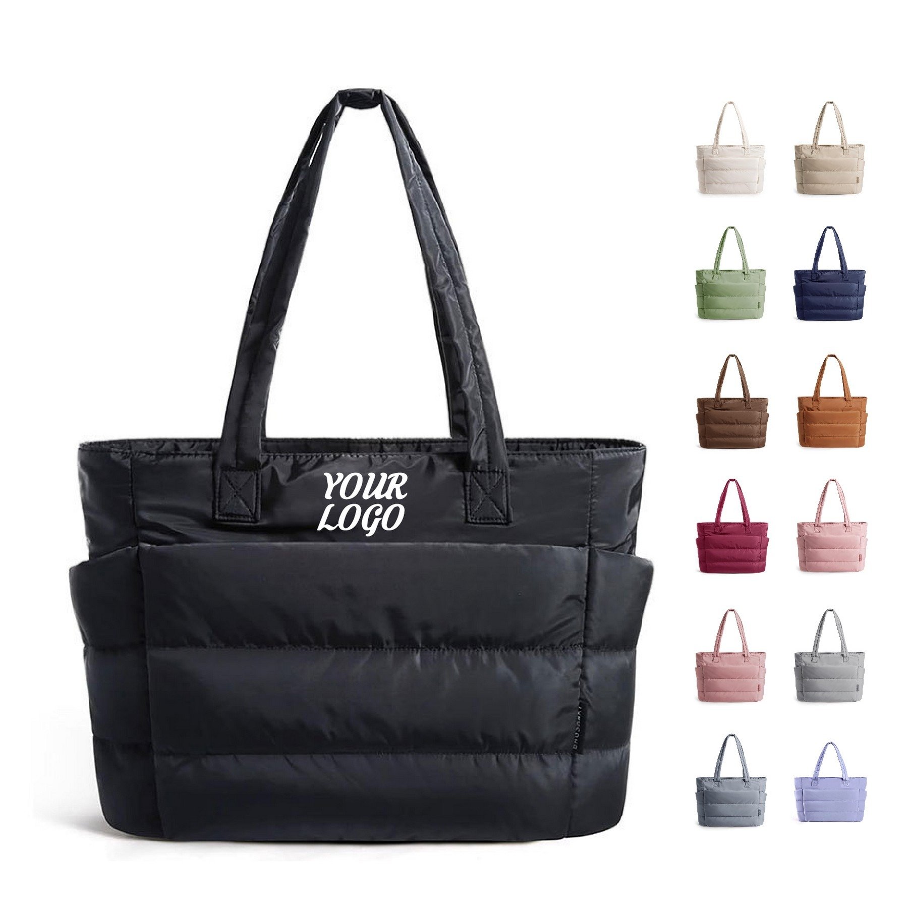 Quilted Puffer Tote Bag